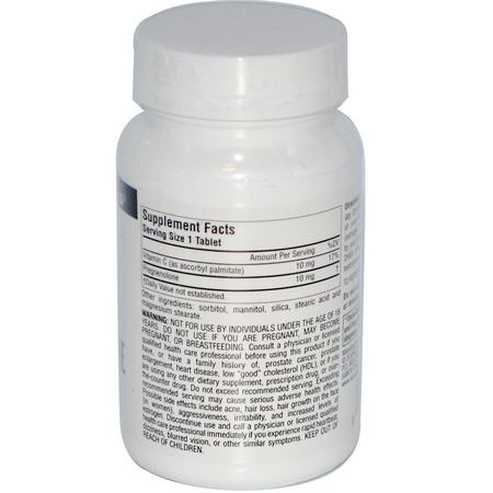 婦女保健品, 補品: Source Naturals, Pregnenolone, 10 mg, 120 Tablets