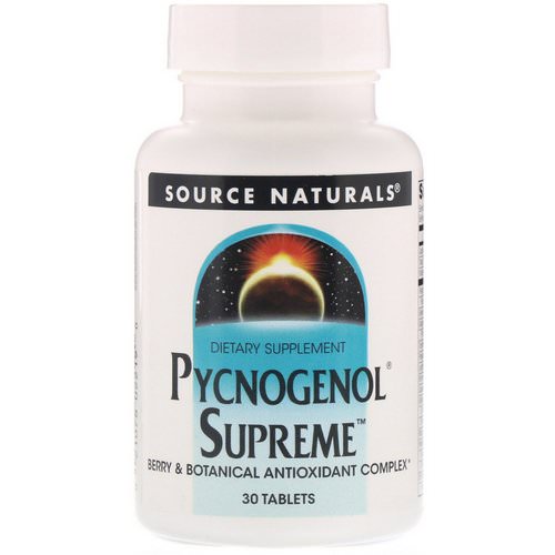 Source Naturals, Pycnogenol Supreme, 30 Tablets Review