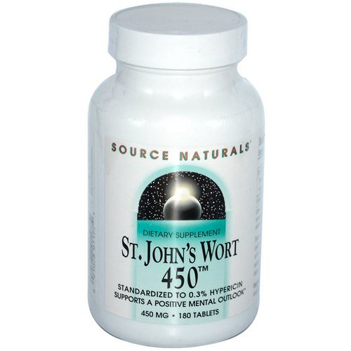 Source Naturals, St. John's Wort 450, 450 mg, 180 Tablets Review