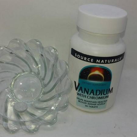 多種礦物質, 礦物質: Source Naturals, Vanadium with Chromium, 90 Tablets