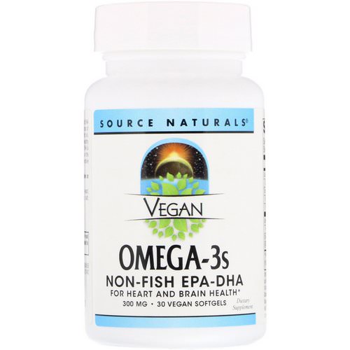 Source Naturals, Vegan Omega-3s Non-Fish EPA-DHA, 300 mg, 30 Vegan Softgels Review