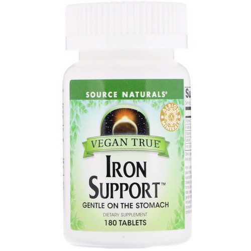 Source Naturals, Vegan True, Iron Support, 180 Tablets Review