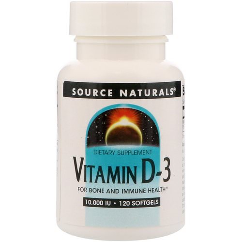 Source Naturals, Vitamin D-3, 10,000 IU, 120 Softgels Review