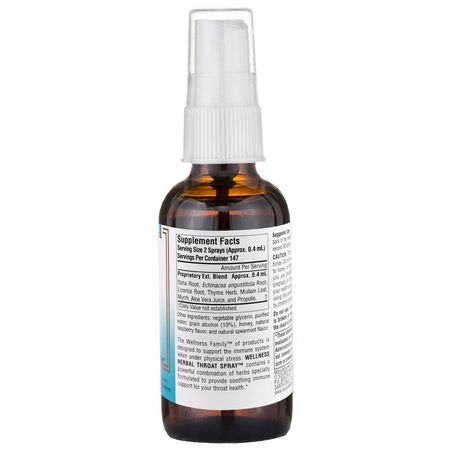 草藥, 順勢療法: Source Naturals, Wellness, Herbal Throat Spray, 2 fl oz (59.14 ml)