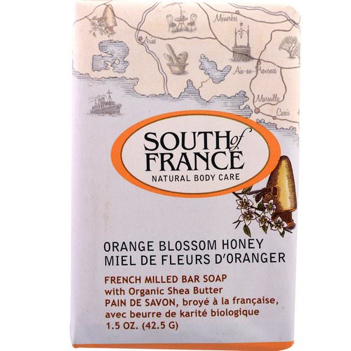 South of France, French Milled Bar Soap with Organic Shea Butter, Orange Blossom Honey, 1.5 oz (42.5 g) Review