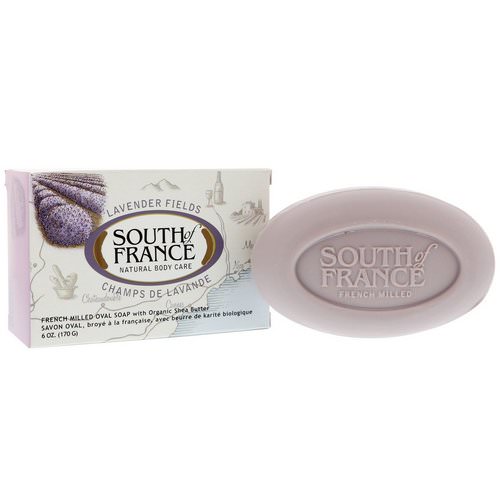 South of France, Lavender Fields, French Milled Oval Soap with Organic Shea Butter, 6 oz (170 g) Review