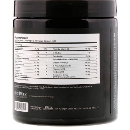 咖啡因, 興奮劑: Sparta Nutrition, Kraken Black, Rainbow Candy, 11.29 oz (320 g)