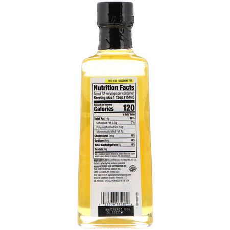醋, 油: Spectrum Culinary, Walnut Oil, Expeller Pressed, 16 fl oz (473 ml)