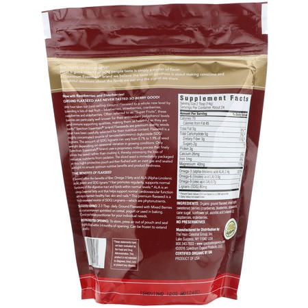 亞麻籽補品, 歐米茄EPA DHA: Spectrum Essentials, Ground Flaxseed with Mixed Berries, 12 oz (340 g)