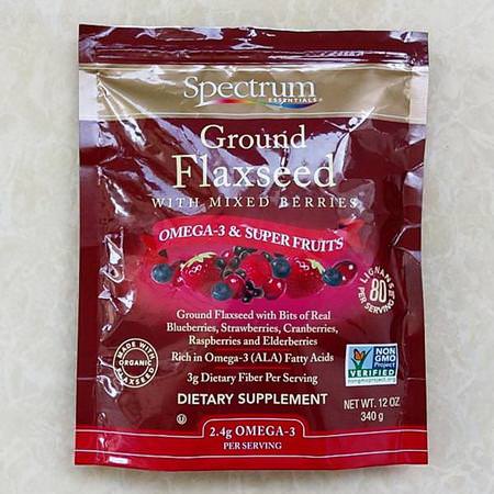 Spectrum Essentials Flax Seeds Flax Seed Supplements - 亞麻籽補品, 歐米茄EPA DHA, 魚油, 補品