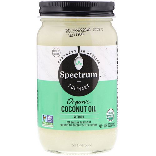 Spectrum Culinary, Organic Coconut Oil, Refined, 14 fl oz (414 ml) Review