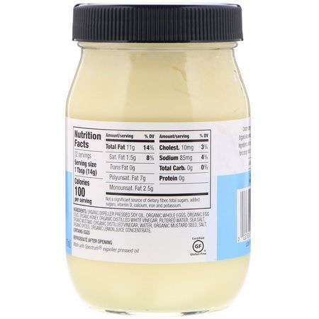 蛋黃醬, 醋: Spectrum Culinary, Organic Mayonnaise, 16 fl oz (473 ml)