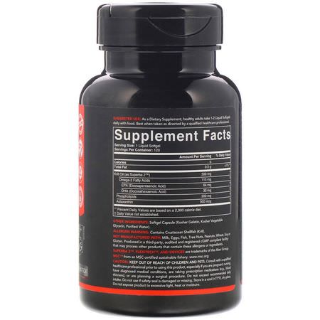 Omega-3魚油, 磷蝦油: Sports Research, Antarctic Krill Oil with Astaxanthin, 500 mg, 120 Softgels
