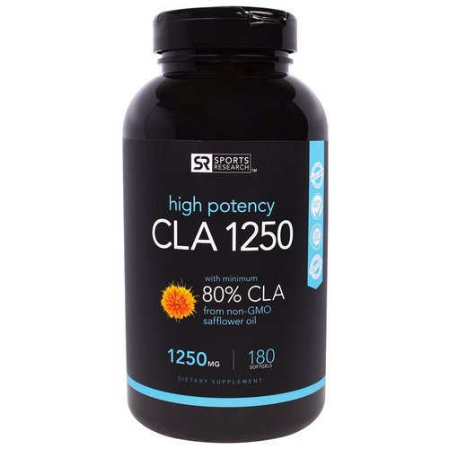 Sports Research, CLA 1250, 1250 mg, 180 Softgels Review