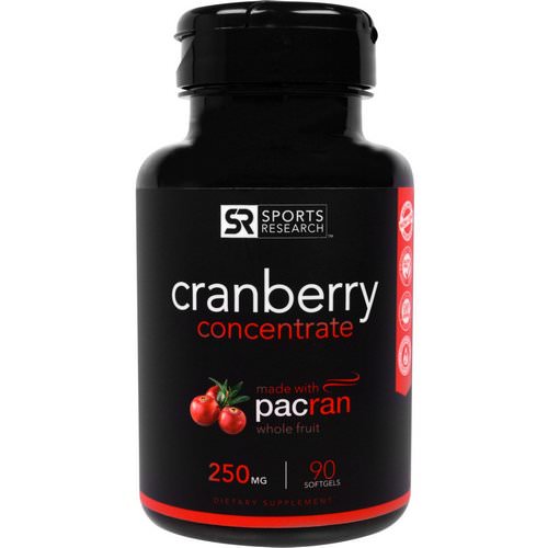 Sports Research, Cranberry Concentrate, 250 mg, 90 Softgels Review