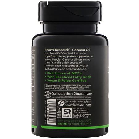 Sports Research Coconut Supplements - 椰子補品