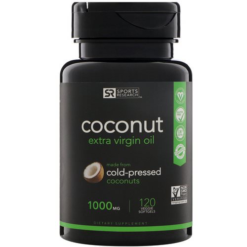 Sports Research, Extra Virgin Coconut Oil, 1000 mg, 120 Veggie Softgels Review
