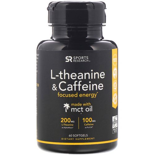 Sports Research, L-Theanine & Caffeine with MCT Oil, 60 Softgels Review