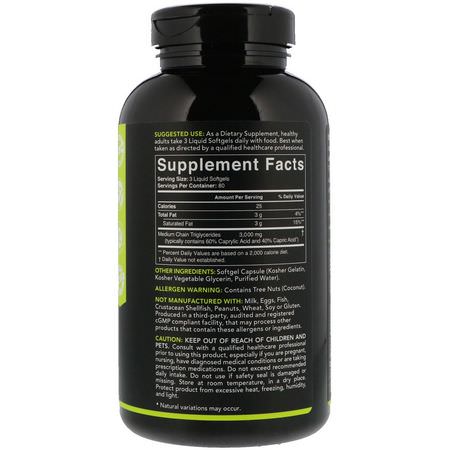 MCT油, 重量: Sports Research, MCT Oil, 1000 mg, 240 Softgels