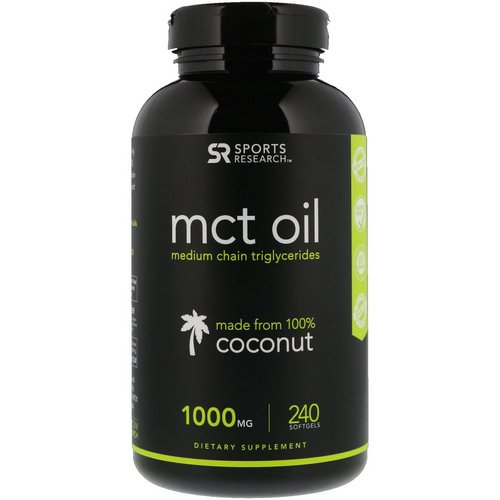 Sports Research, MCT Oil, 1000 mg, 240 Softgels Review