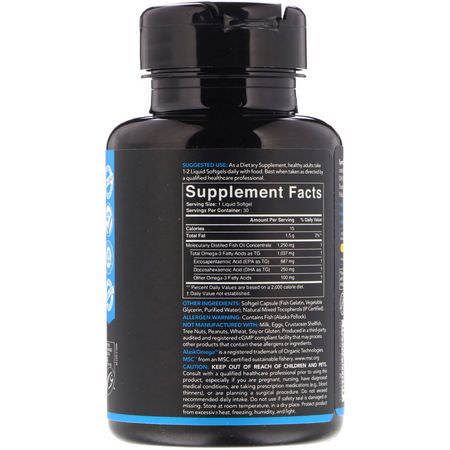 Omega-3魚油, EPA DHA: Sports Research, Omega-3 Fish Oil, Triple Strength, 1250 mg, 30 Softgels