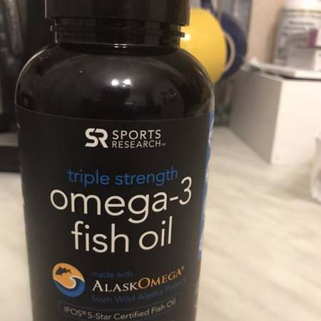 Sports Research, Omega-3 Fish Oil, Triple Strength, 1250 mg, 30 Softgels