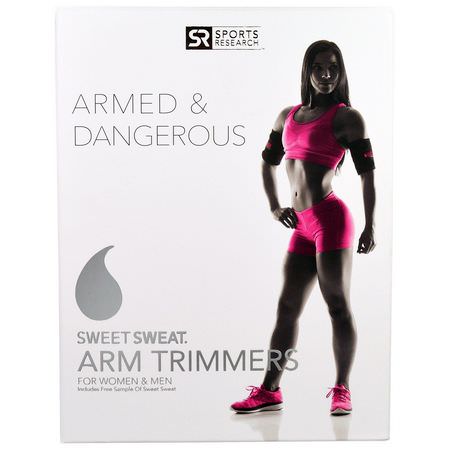 修整器, 皮帶: Sports Research, Sweet Sweat Arm Trimmers, Unisex-Regular, Pink, 1 Pair