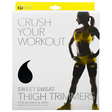 修整器, 皮帶: Sports Research, Sweet Sweat Thigh Trimmers, Yellow, 1 Pair