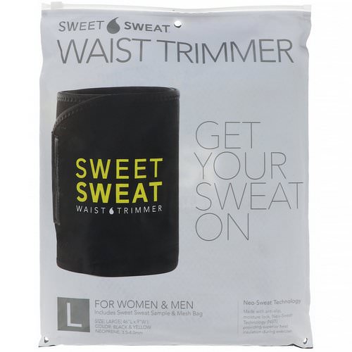 Sports Research, Sweet Sweat Waist Trimmer, Large, Black & Yellow, 1 Belt Review
