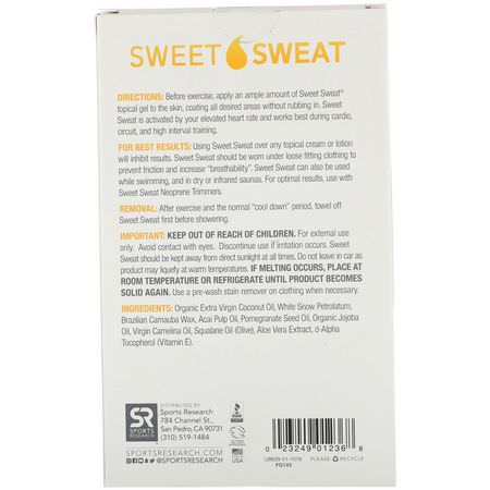 運動增強劑, 運動: Sports Research, Sweet Sweat Workout Enhancer, Coconut, 20 Travel Packets, 0.53 oz (15 g) Each
