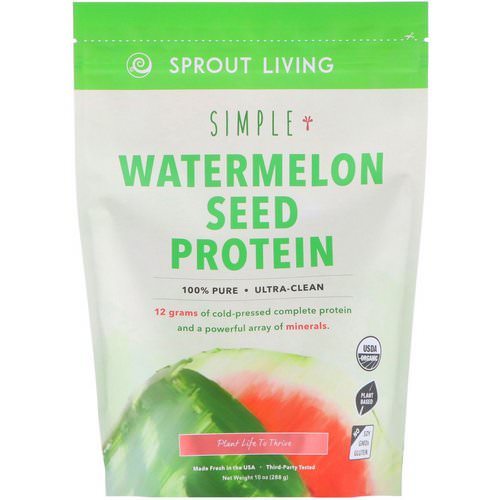 Sprout Living, Simple, Watermelon Seed Protein, 10 oz (288 g) Review