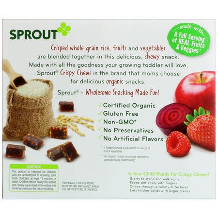 Sprout Organic Snacks Bars Finger Food - 手指食品, 酒吧, 小吃, 兒童餵養