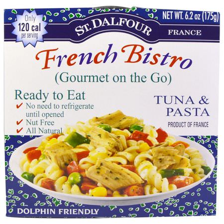 即食餐: St. Dalfour, French Bistro, Gourmet on the Go, Tuna & Pasta, 6 Pack, 6.2 oz (175 g) Each