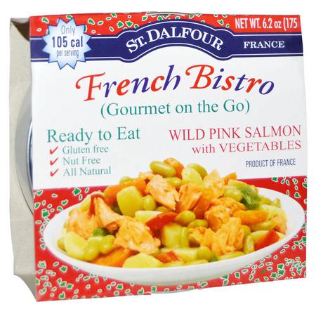 即食餐: St. Dalfour, French Bistro, Wild Pink Salmon with Vegetables, 6 Pack, 6.2 oz (175 g) Each