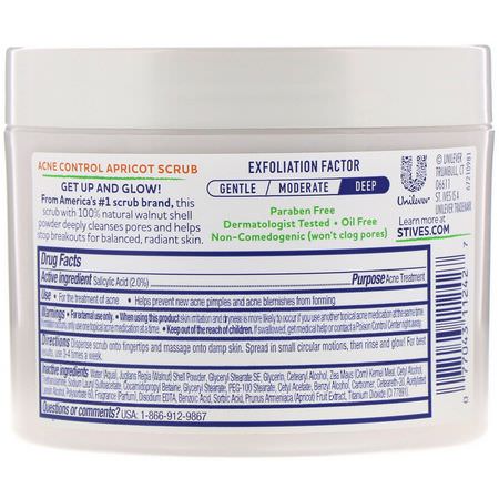 去角質, 去角質: St. Ives, Acne Control Apricot Scrub, 10 oz (283 g)