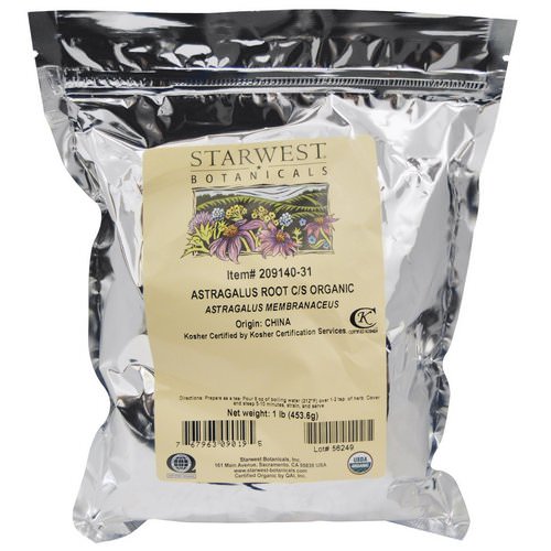 Starwest Botanicals, Organic Astragalus Root C/S, 1 lb (453.6 g) Review