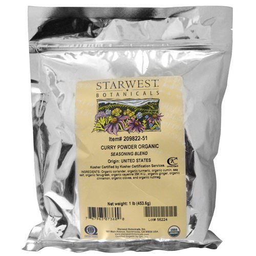 Starwest Botanicals, Organic Curry Powder, 1 lb (453.6 g) Review