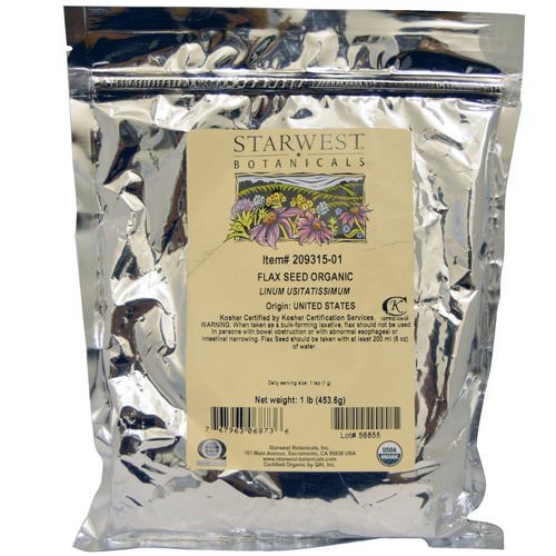 Starwest Botanicals, Organic Flax Seed, 1 lb (453.6 g) Review