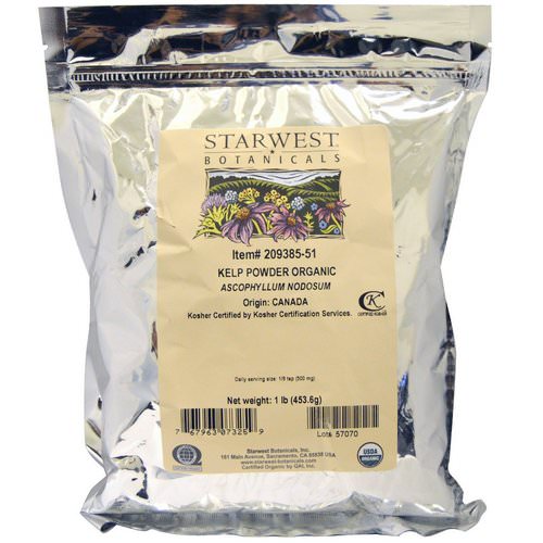 Starwest Botanicals, Organic Kelp Powder, 1 lb (453.6 g) Review