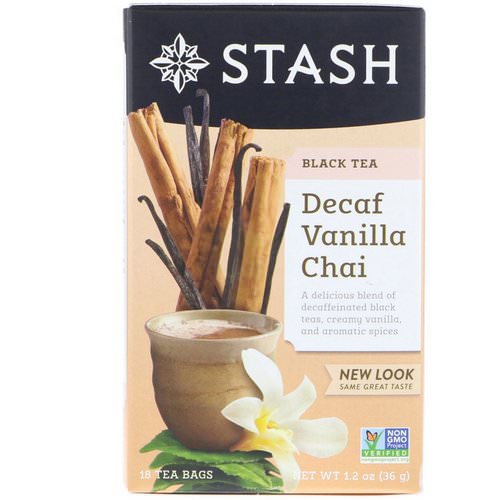 Stash Tea, Black Tea, Decaf Vanilla Chai, 18 Tea Bags, 1.2 oz (36 g) Review