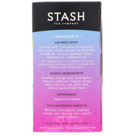 涼茶: Stash Tea, Herbal Tea Sampler, 9 Flavors, Caffeine Free, 18 Tea Bags, 1.0 oz (30 g)