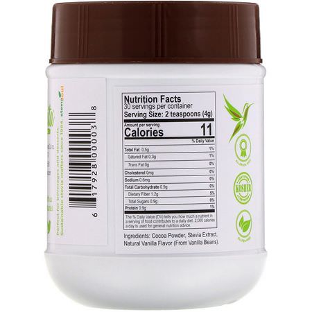 甜葉菊, 甜味劑: Stevita, Naturals, Cocoa Delight, 4.2 oz (120 g)
