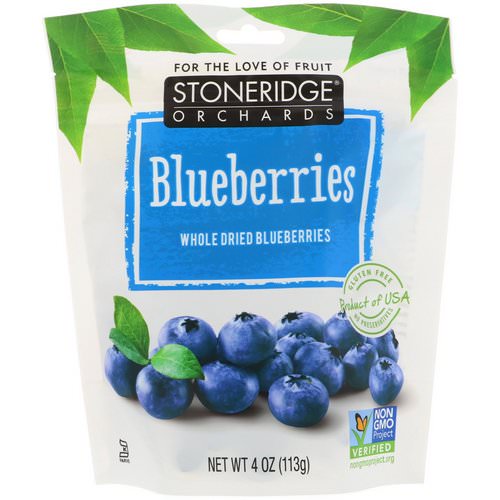Stoneridge Orchards, Blueberries, Whole Dried Blueberries, 4 oz (113 g) Review