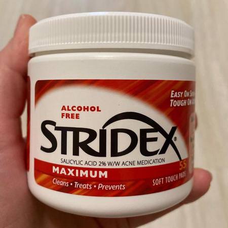 Stridex, Single-Step Acne Control, Maximum, Alcohol Free, 90 Soft Touch Pads