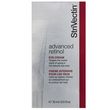 治療, 眼霜: StriVectin, Advanced Retinol, Eye Cream, 0.5 fl oz (15 ml)