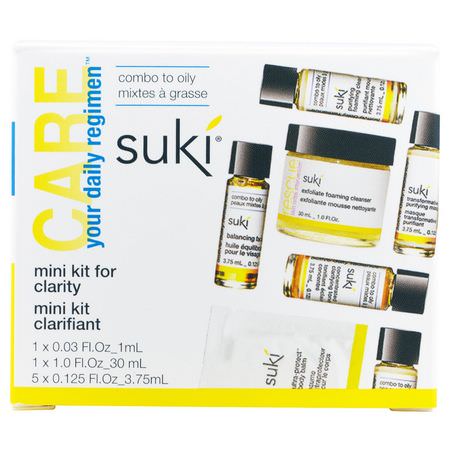 精美禮品套裝: Suki, Care, Your Daily Regimen, Mini Kit for Clarity, 7 Piece Kit