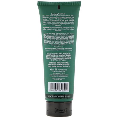 去角質, 去角質: Sukin, Super Greens, Detoxifying Facial Scrub, 4.23 fl oz (125 ml)