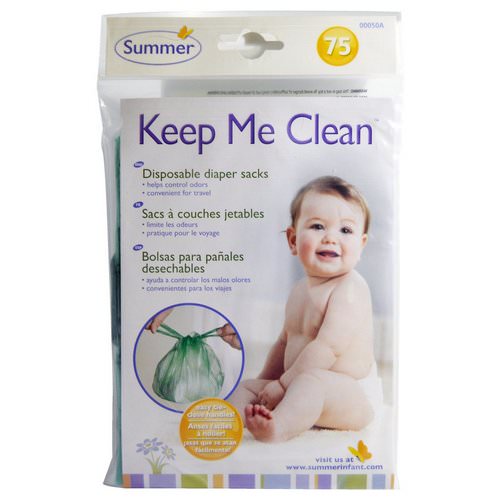 Summer Infant, Keep Me Clean, Disposable Diaper Sacks, 75 Count Review
