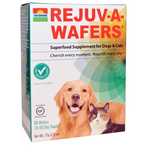 Sun Chlorella, Rejuv-A-Wafers, Superfood Supplement for Dogs & Cats, 60 Wafers Review