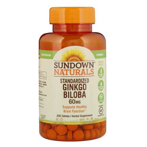 Sundown Naturals, Standardized Ginkgo Biloba, 60 mg, 200 Tablets Review